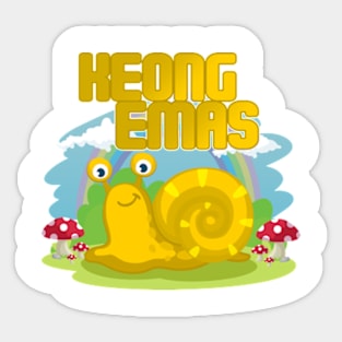 Keong Emas Golden Snail Sticker